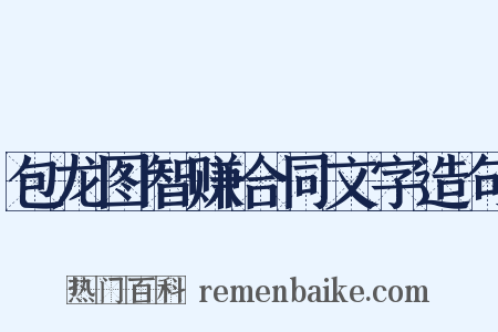 包龙图智赚合同文字造句是什么意思的图片